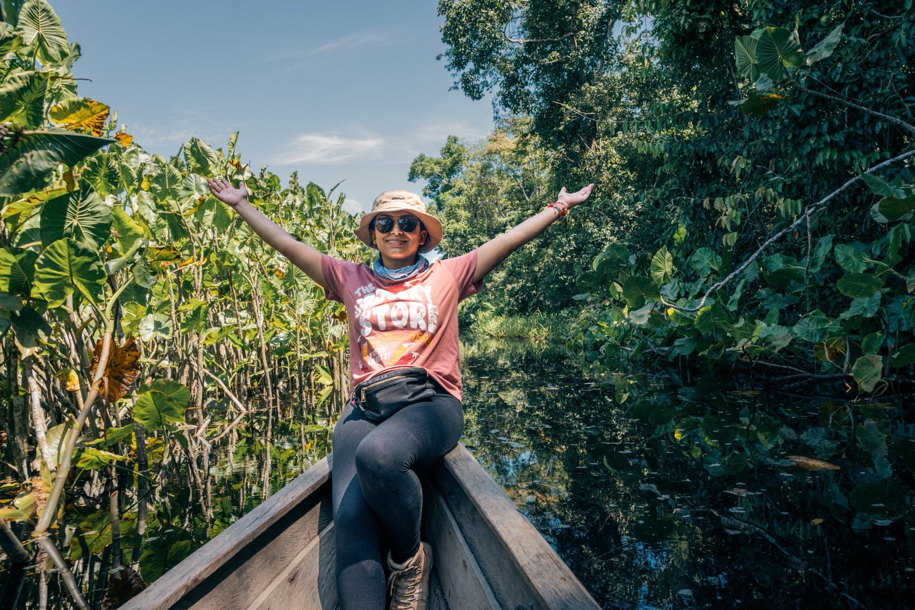 Kayak tour in the Colombian Amazon rainforest