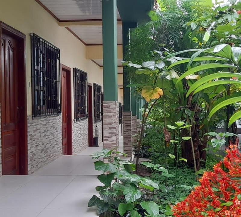 Hotel courtyard and accommodation area near Puerto Narino